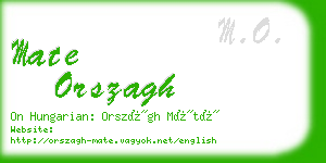 mate orszagh business card